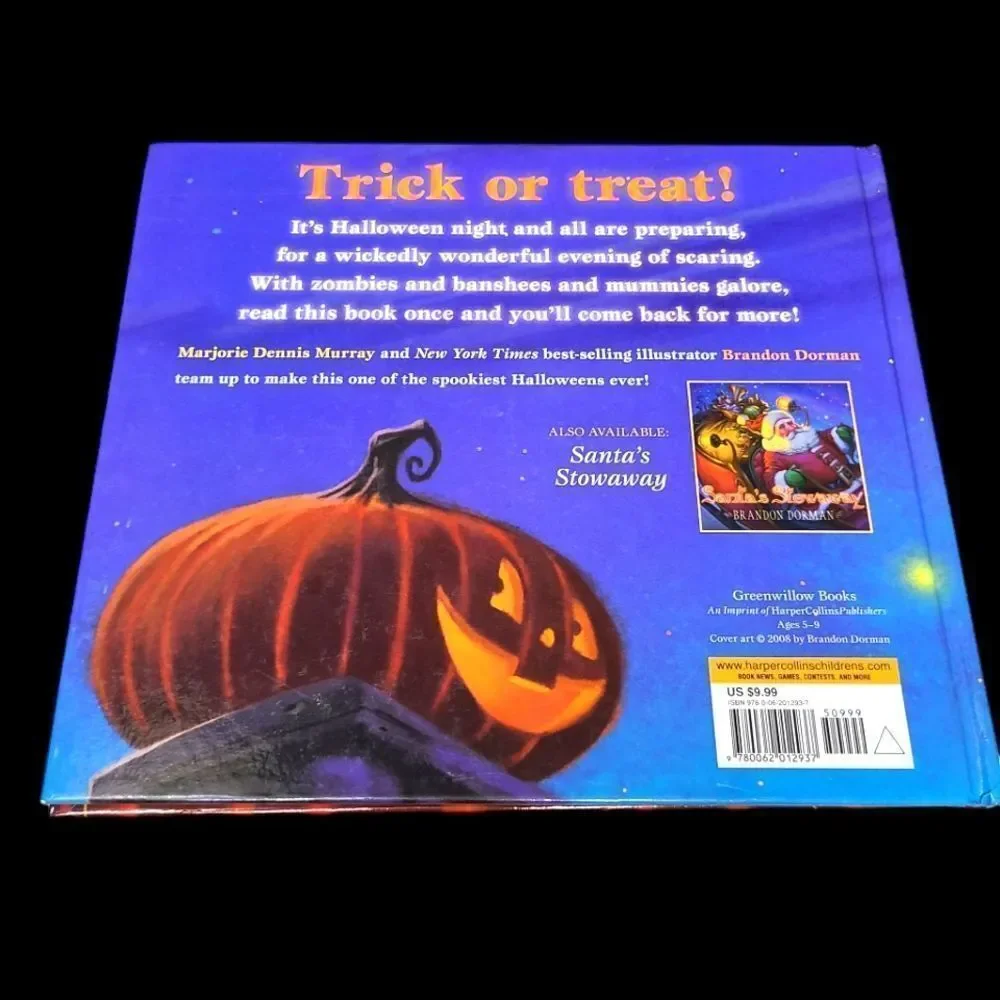 Halloween Night Hardbound Book For Kids Ages 5-9 Gorgeous Artwork Rhyming Text‎